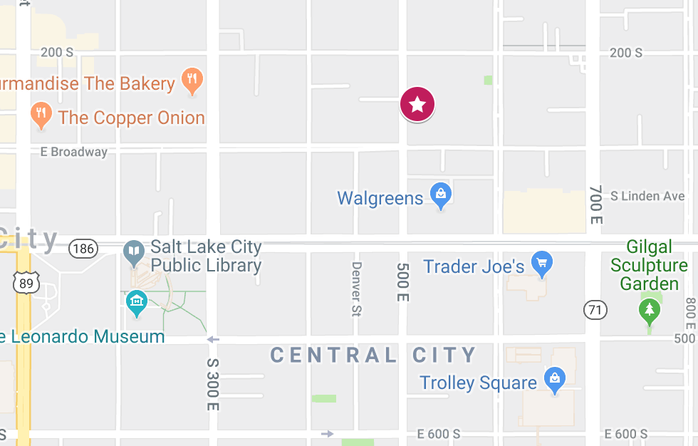 Best Brunch in Salt Lake City, Utah - Rye Map Location