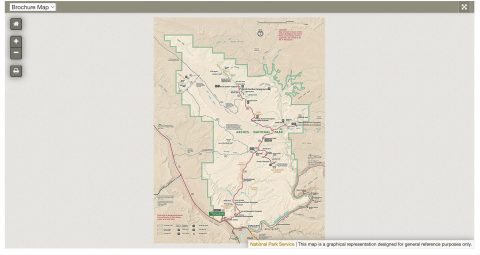 Roads map that sh ows primary roadsthrough Utah Arches National Park